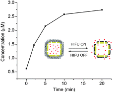 Graphical abstract: Gold nanocages covered with thermally-responsive polymers for controlled release by high-intensity focused ultrasound