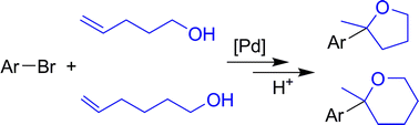 Graphical abstract: Synthesis of oxygen heterocycles by regioselective Heck reaction