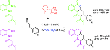 Graphical abstract: A one-pot asymmetric organocatalytic tandem reaction for the synthesis of oxazine derivatives