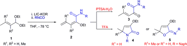 Graphical abstract: Superbase promoted synthesis of dienamides as useful intermediates for the synthesis of α-ketoamides, γ-lactams and cyclic imino ethers