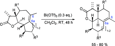 Graphical abstract: Stereoselective rearrangement of guaianolides to tricyclic δ-valerolactones