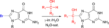 Graphical abstract: Radical-based alkylation of guanine derivatives in aqueous medium