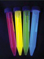 Graphical abstract: Colloidal and optical stability of PEG-capped and phospholipid-encapsulated semiconducting polymer nanospheres in different aqueous media