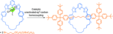 Graphical abstract: Ligand-assisted nickel-catalysed sp3–sp3 homocoupling of unactivated alkyl bromides and its application to the active template synthesis of rotaxanes