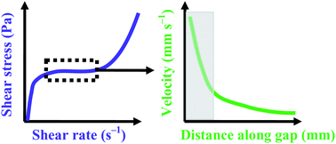 Graphical abstract: Shear banding in concentrated Na-caseinate emulsions