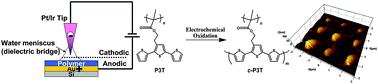 Graphical abstract: Polythiophene precursor electrochemical nanolithography: highly local thermal and morphological characterization