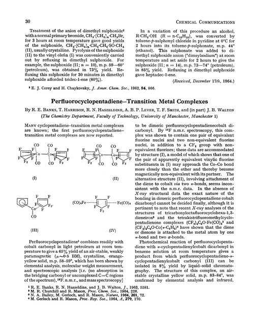 Perfluorocyclopentadiene–transition metal complexes