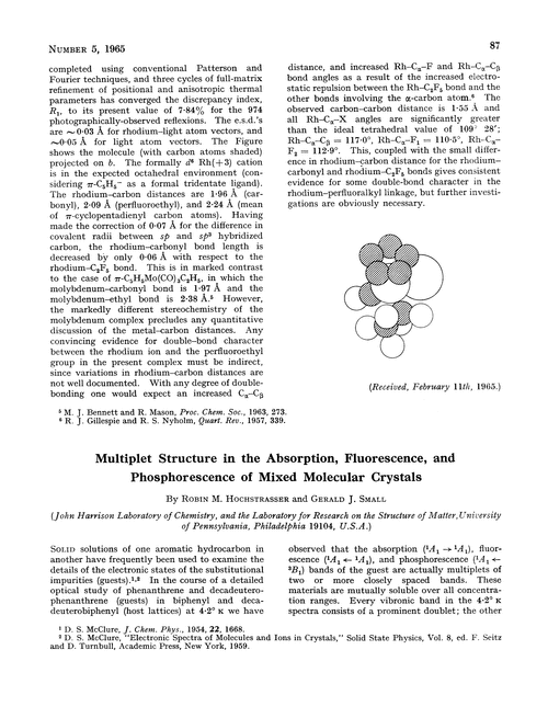 Multiplet structure in the absorption, fluorescence, and phosphorescence of mixed molecular crystals