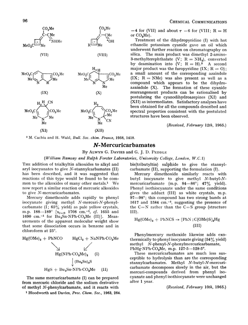 N-mercuricarbamates