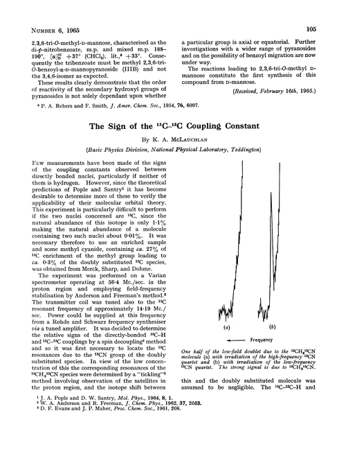The sign of the 13C–13C coupling constant