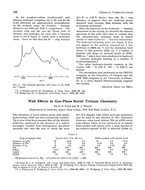 Wall effects in gas-phase recoil tritium chemistry