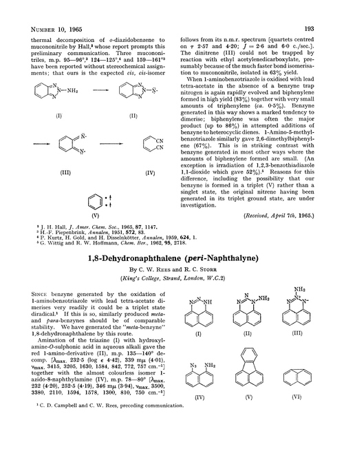 1,8-Dehydronaphthalene (peri-naphthalyne)