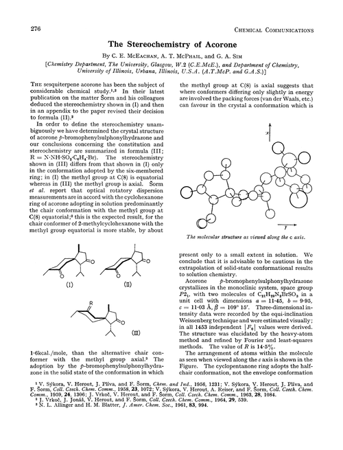 The stereochemistry of acorone