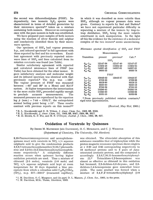 Oxidation of veratrole by quinones