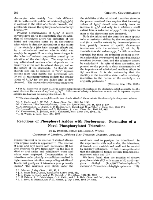 Reactions of phosphoryl azides with norbornene. Formation of a novel phosphorylated triazoline