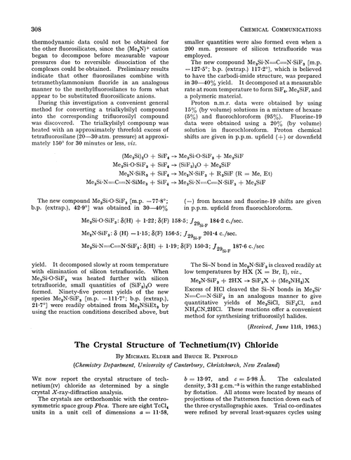 The crystal structure of technetium(IV) chloride