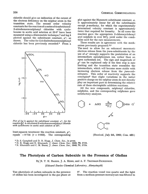 The photolysis of carbon suboxide in the presence of olefins