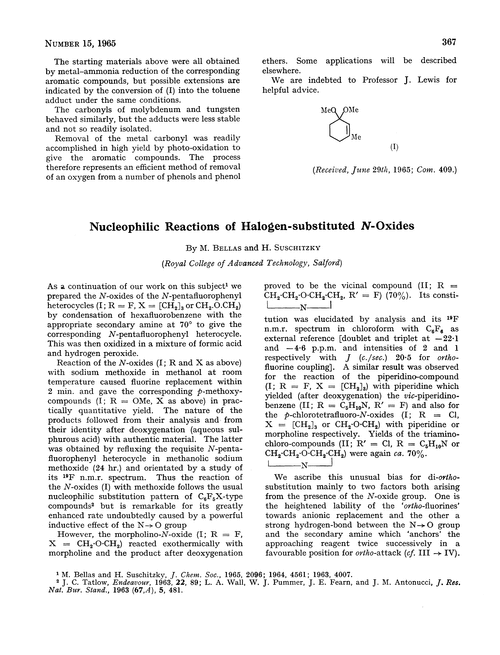 Nucleophilic reactions of halogen-substituted N-oxides