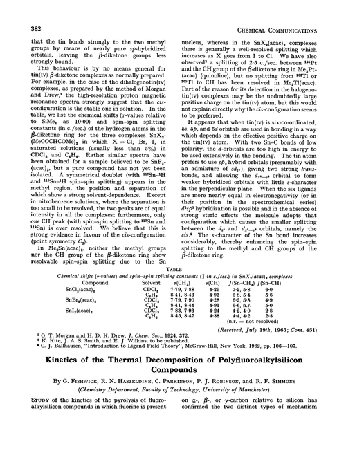 Kinetics of the thermal decomposition of polyfluoroalkylsilicon compounds