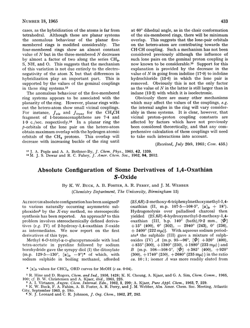 Absolute configuration of some derivatives of 1,4-oxathian S-oxide