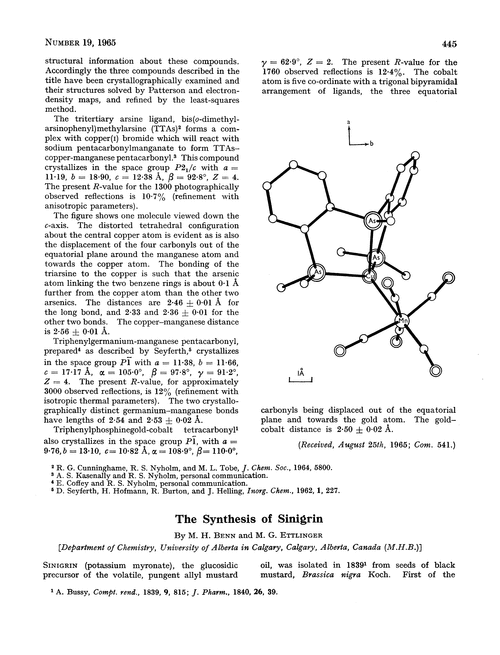 The synthesis of sinigrin