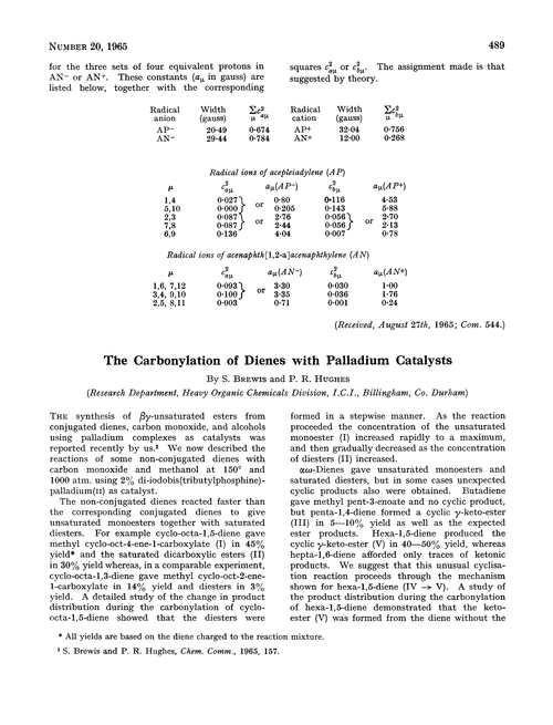 The carbonylation of dienes with palladium catalysts