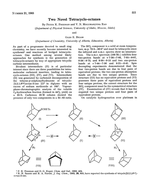 Two novel tetracyclo-octanes