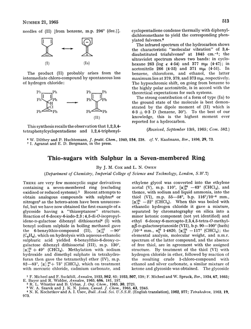 Thio-sugars with sulphur in a seven-membered ring
