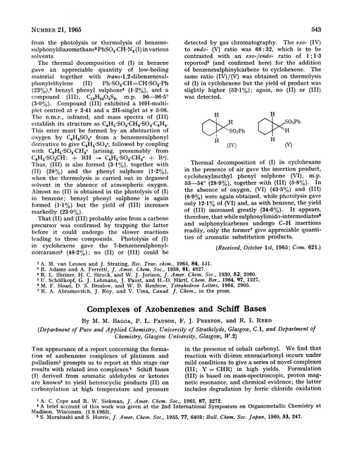 Complexes of azobenzenes and Schiff bases