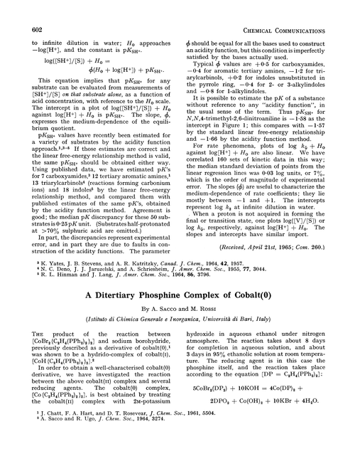 A ditertiary phosphine complex of cobalt(0)