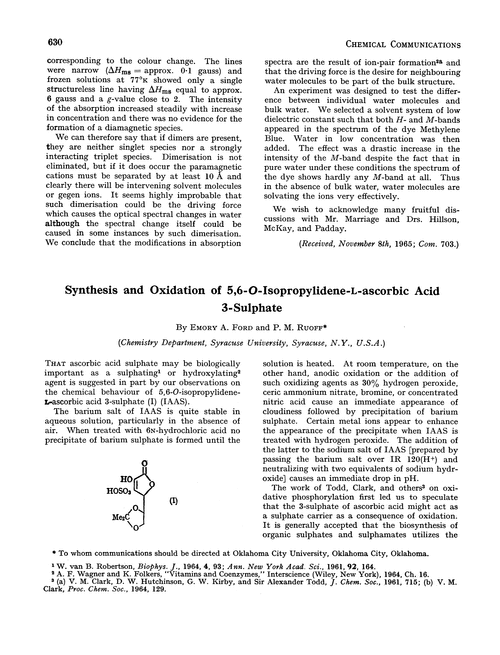 Synthesis and oxidation of 5,6-O-isopropylidene-L-ascorbic acid 3-sulphate