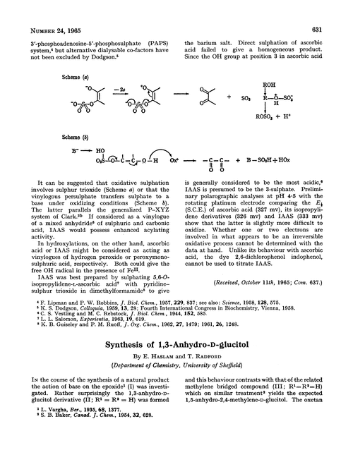 Synthesis of 1,3-anhydro-D-glucitol
