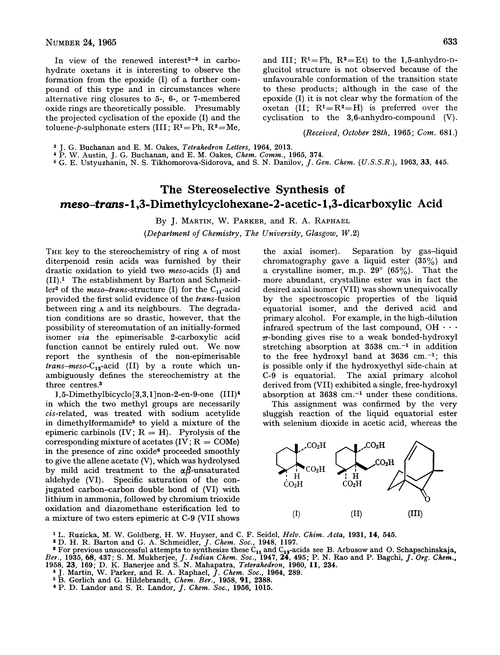 The stereoselective synthesis of meso–trans-1,3-dimethylcyclohexane-2-acetic-1,3-dicarboxylic acid