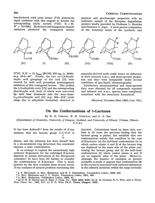 On the conformations of δ-lactones
