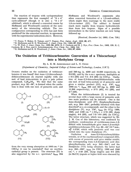 The oxidation of trithiocarbonates: conversion of a thiocarbonyl into a methylene group