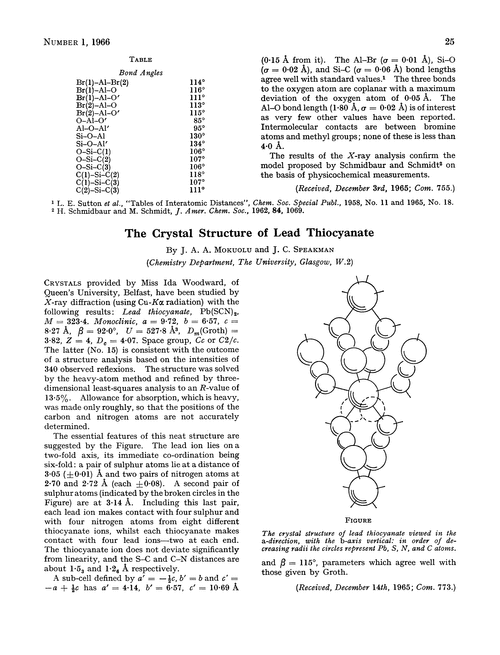 The crystal structure of lead thiocyanate
