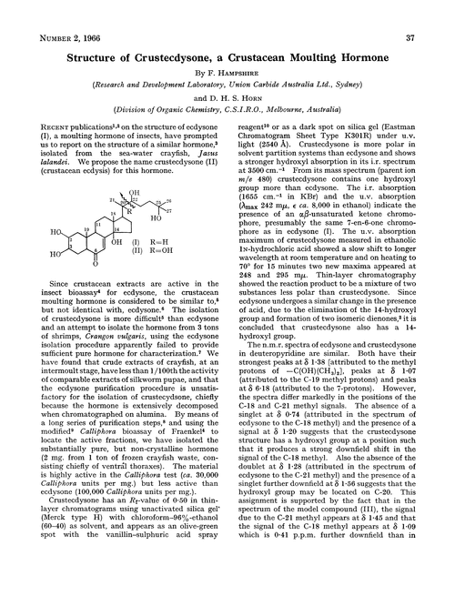 Structure of crustecdysone, a crustacean moulting hormone