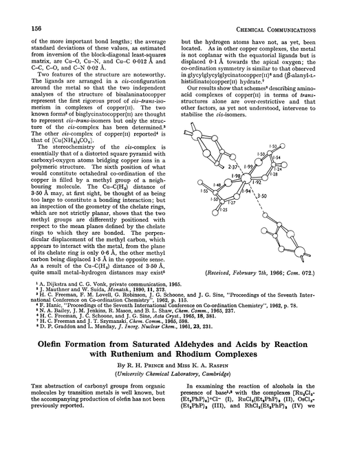 Olefin formation from saturated aldehydes and acids by reaction with ruthenium and rhodium complexes