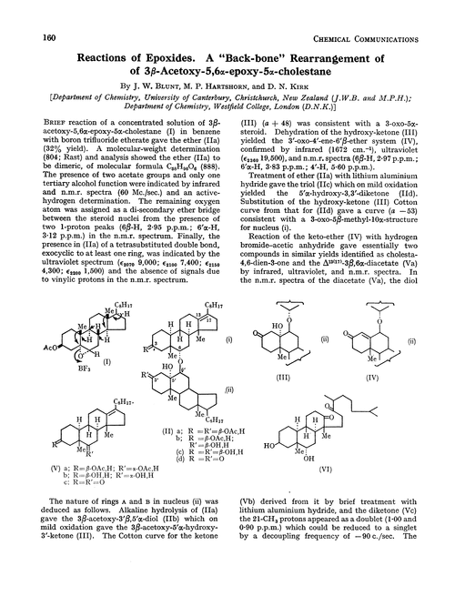 Reactions of epoxides. A “back-bone” rearrangement of of 3β-acetoxy-5,6α-epoxy-5α-cholestane