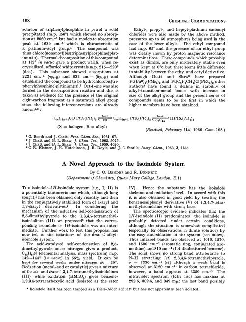 A novel approach to the isoindole system