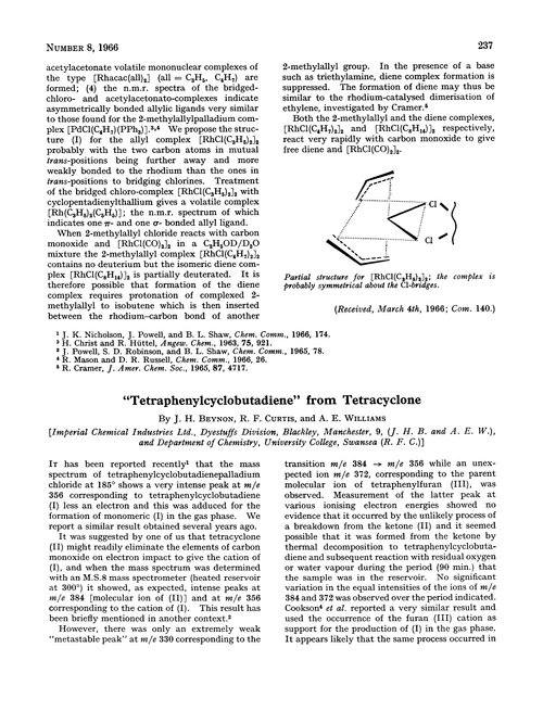 Tetraphenylcyclobutadiene From Tetracyclone Chemical Communications London Rsc Publishing