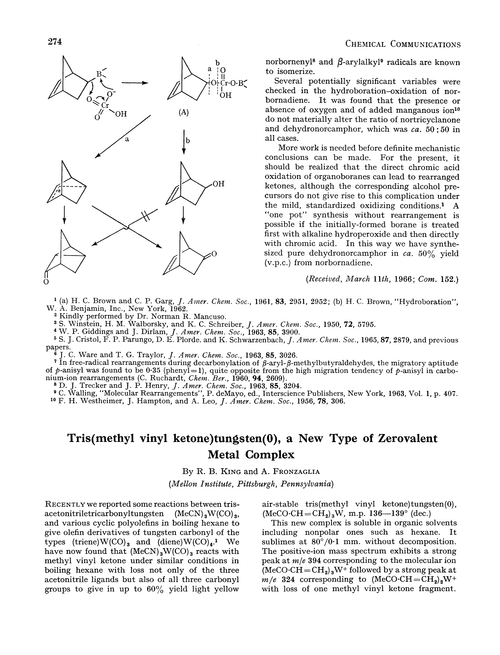 Tris(methyl vinyl ketone)tungsten(0), a new type of zerovalent metal complex