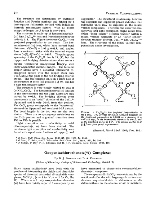 Oxopentachlororhenate(VI) complexes