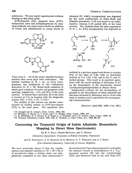 Concerning the terpenoid origin of indole alkaloids: biosynthetic mapping by direct mass spectrometry