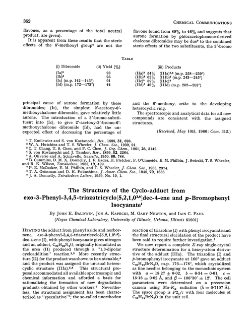 The structure of the cyclo-adduct from exo-3-phenyl-3,4,5-triazatricyclo[5,2,1,02,6]dec-4-ene and p-bromophenyl isocyanate