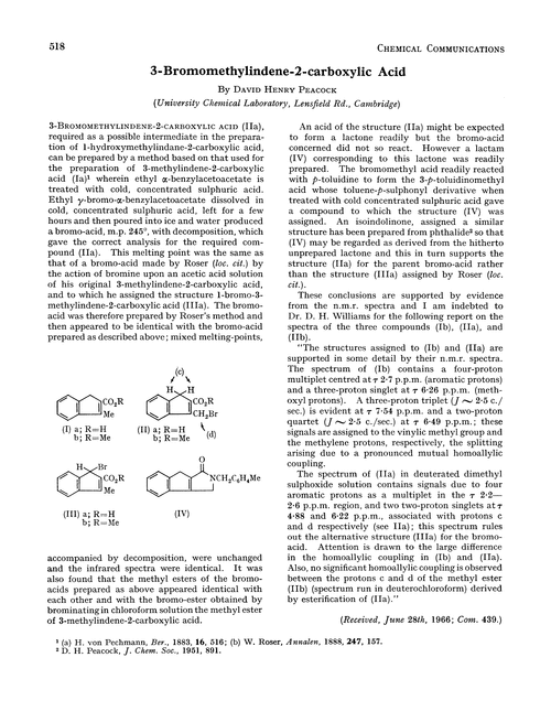 3-Bromomethylindene-2-carboxylic acid