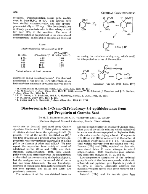 Diastereomeric 1-cyano-2(S)-hydroxy-3,4-epithiobutanes from epi-progoitrin of Crambe seed