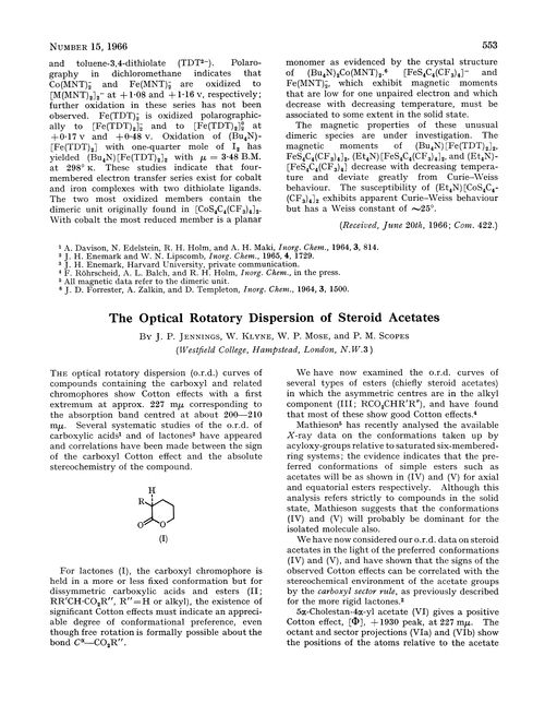 The optical rotatory dispersion of steroid acetates