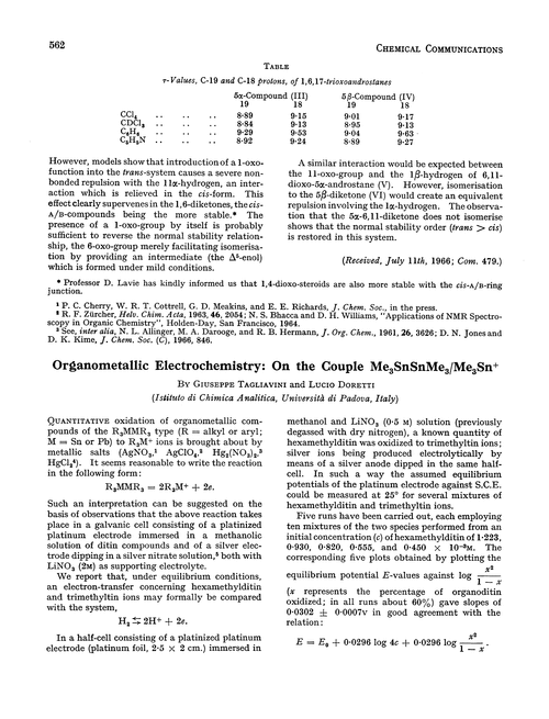 Organometallic electrochemistry on the couple Me3SnSnMe3/Me3Sn