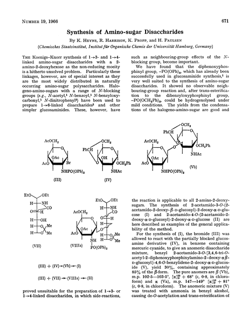 Synthesis of amino-sugar disaccharides